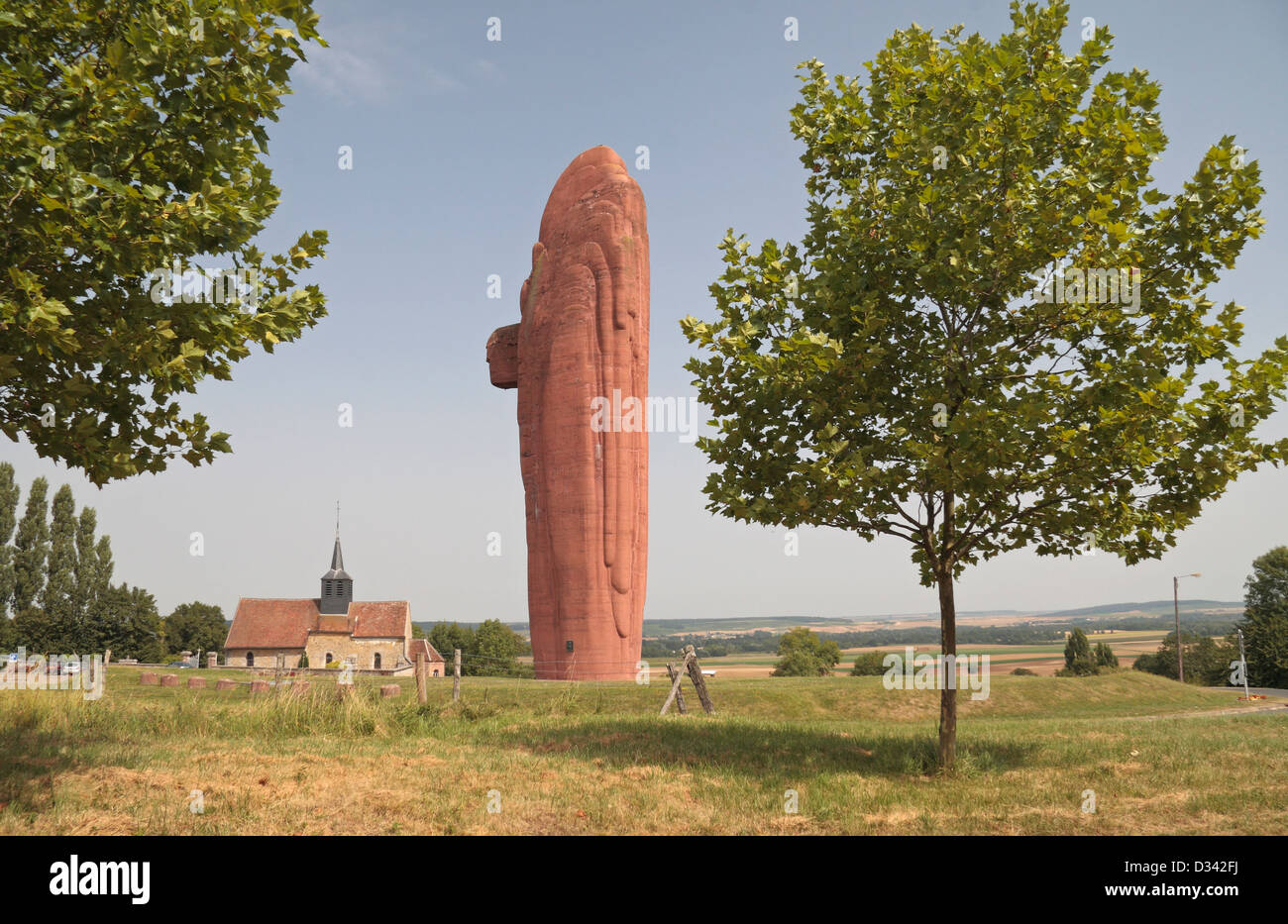 Das erstaunlich National Monument zum Sieg an der Marne, Mondemont-Montgivroux, Frankreich. Stockfoto