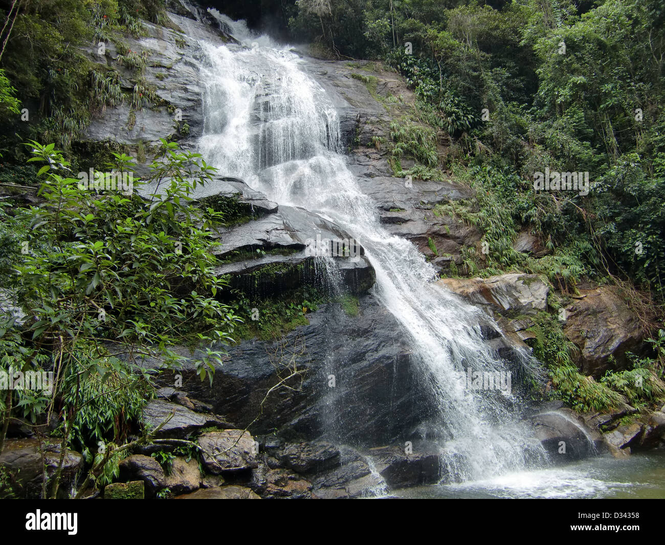 Cascatinha Taunay (Tijuca-Nationalpark, Rio de Janeiro, Föderative Republik Brasilien) Stockfoto