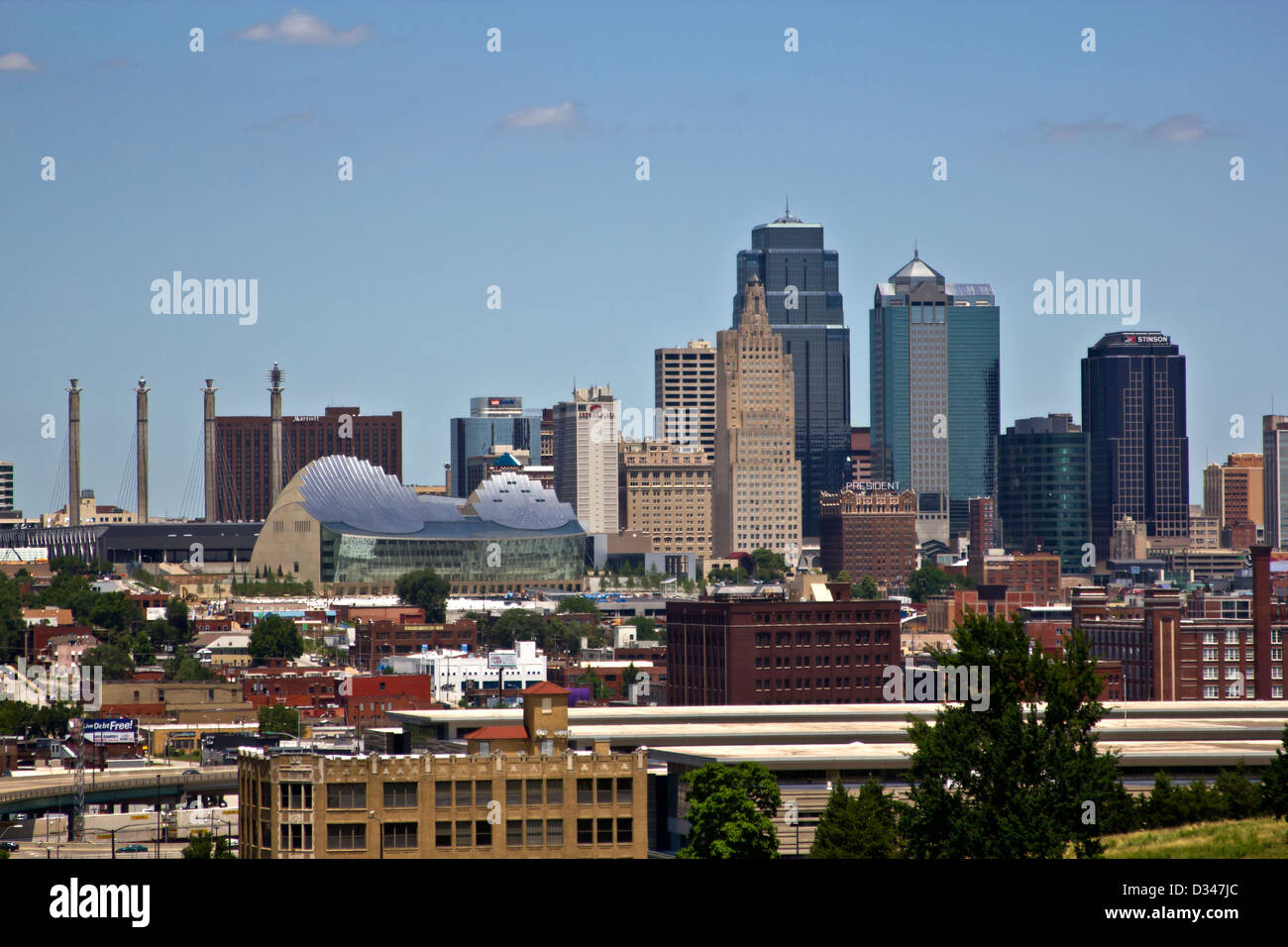 Die Innenstadt von Kansas City, MO, USA Stockfoto