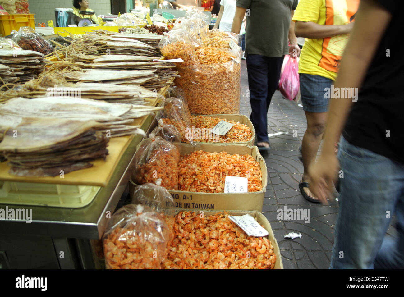Getrocknete Lebensmittelgeschäft in Bangkoks Chinatown, Thailand-Markt Stockfoto