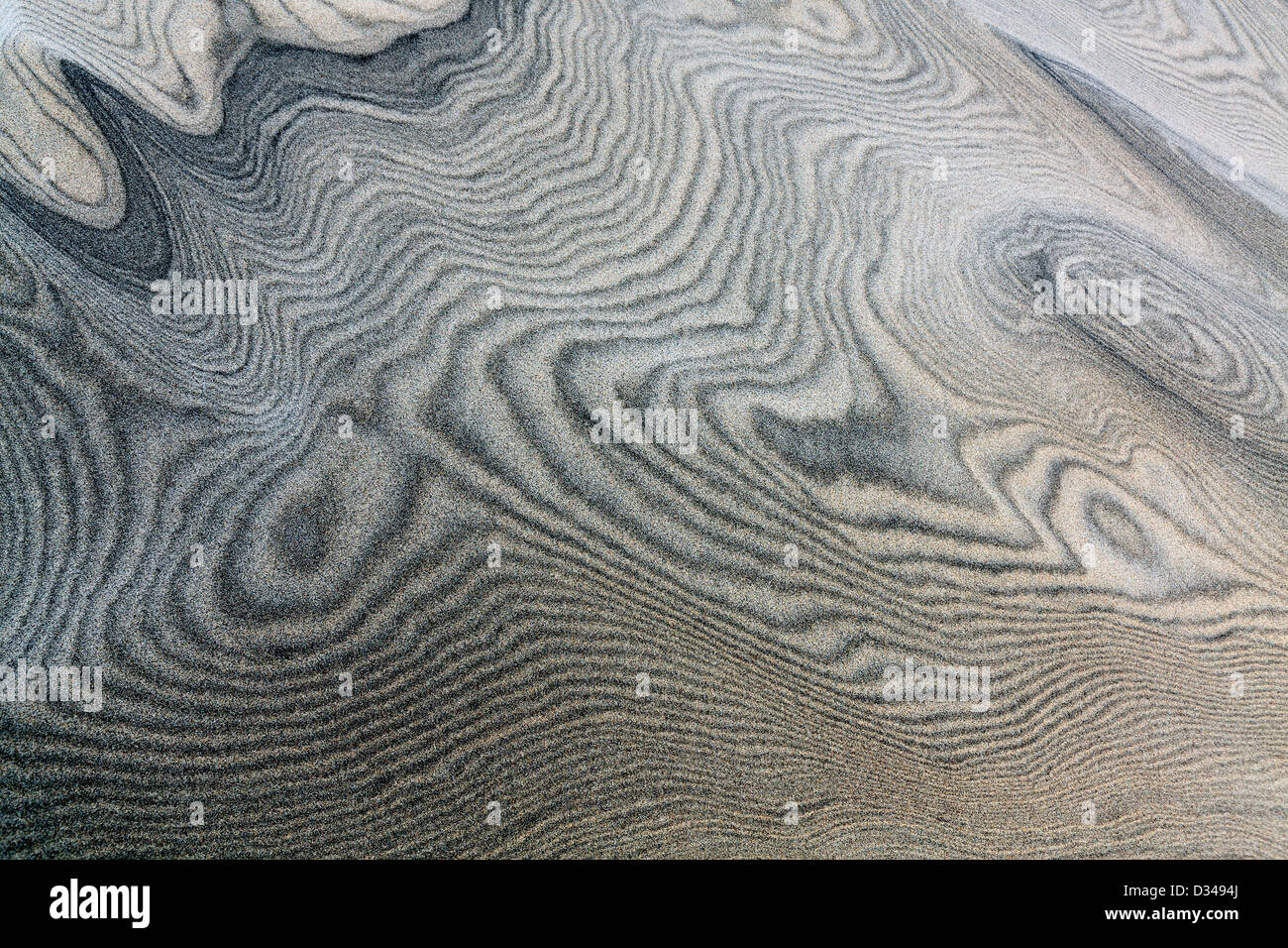 Wind geformten Sanddünen Muster bei Mangawhai Heads Stockfoto