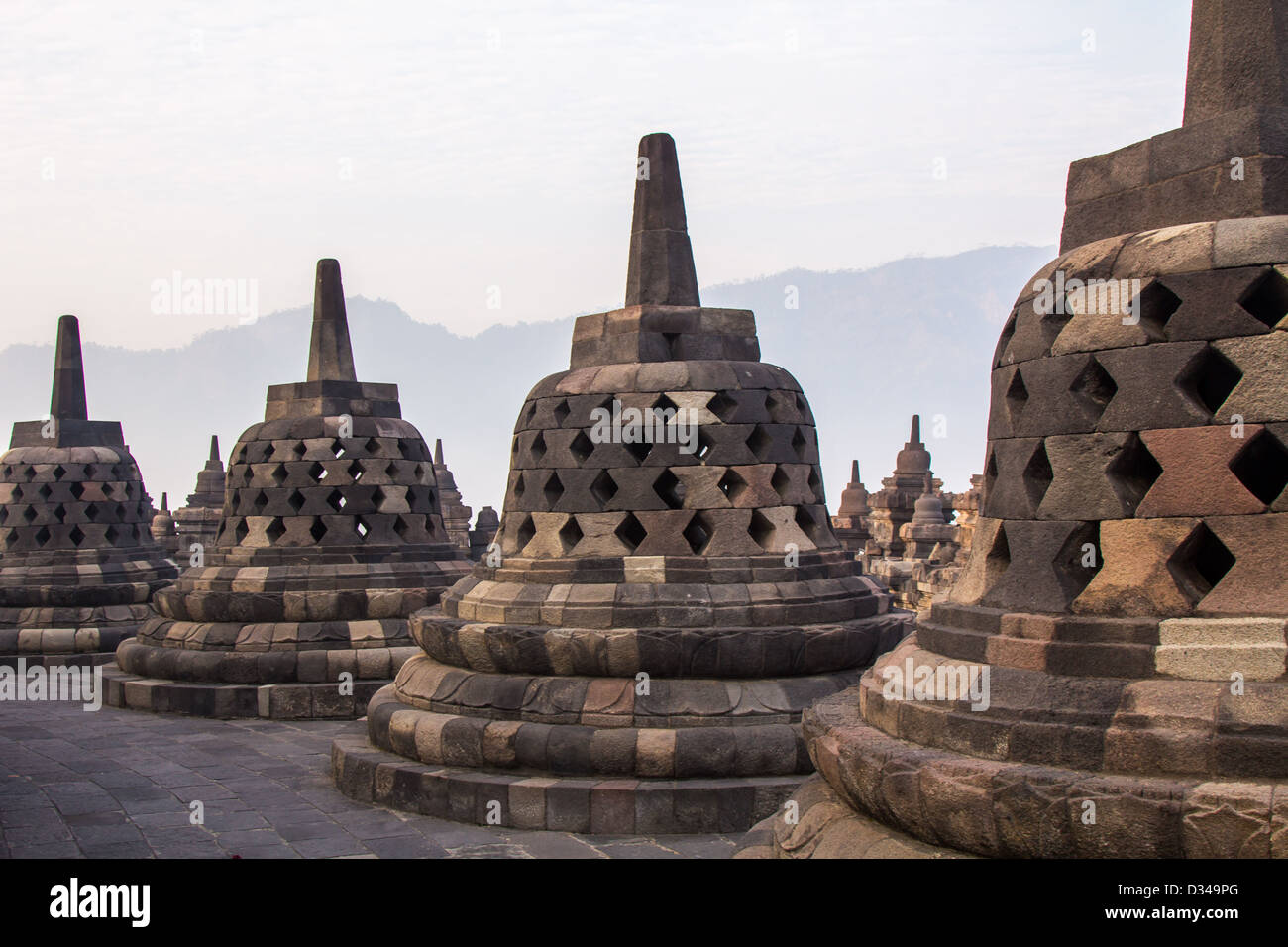 Borobudur buddhistische Tempel, Java, Indonesien Stockfoto