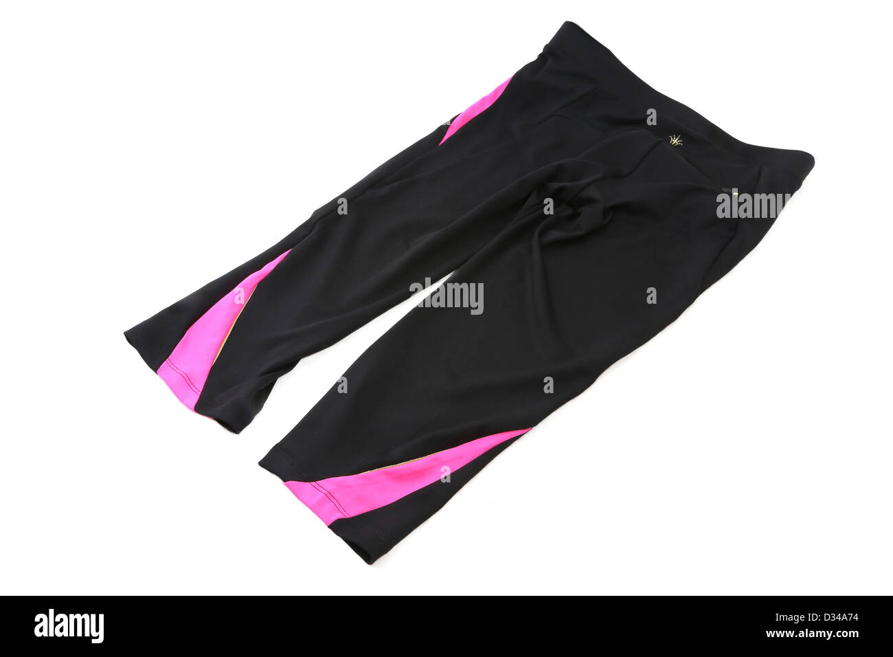 Schwarz und Pink Ausübung Hosen Stockfoto