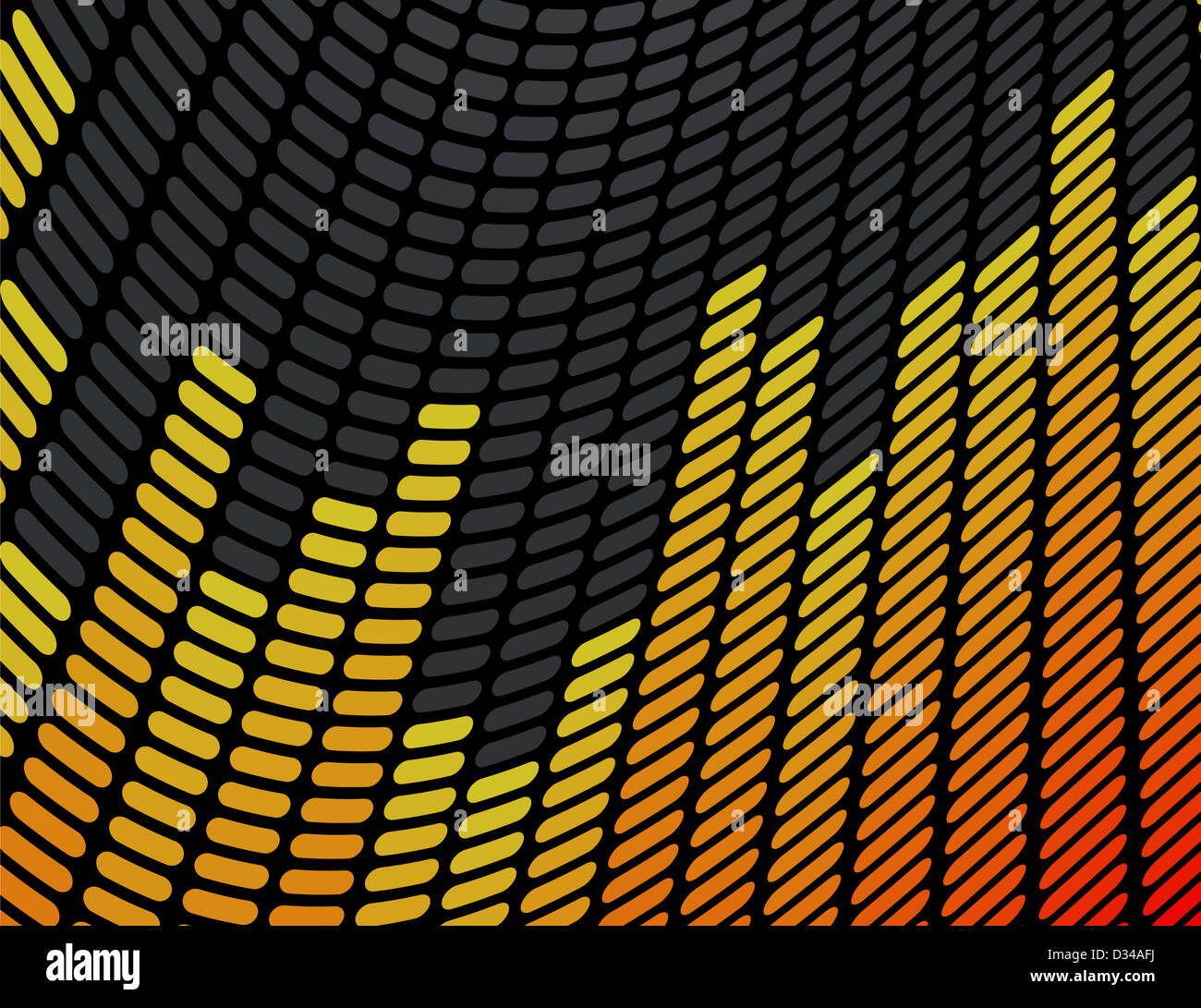 Orange und gelbe Equalizer Hintergrundmusik Stockfoto