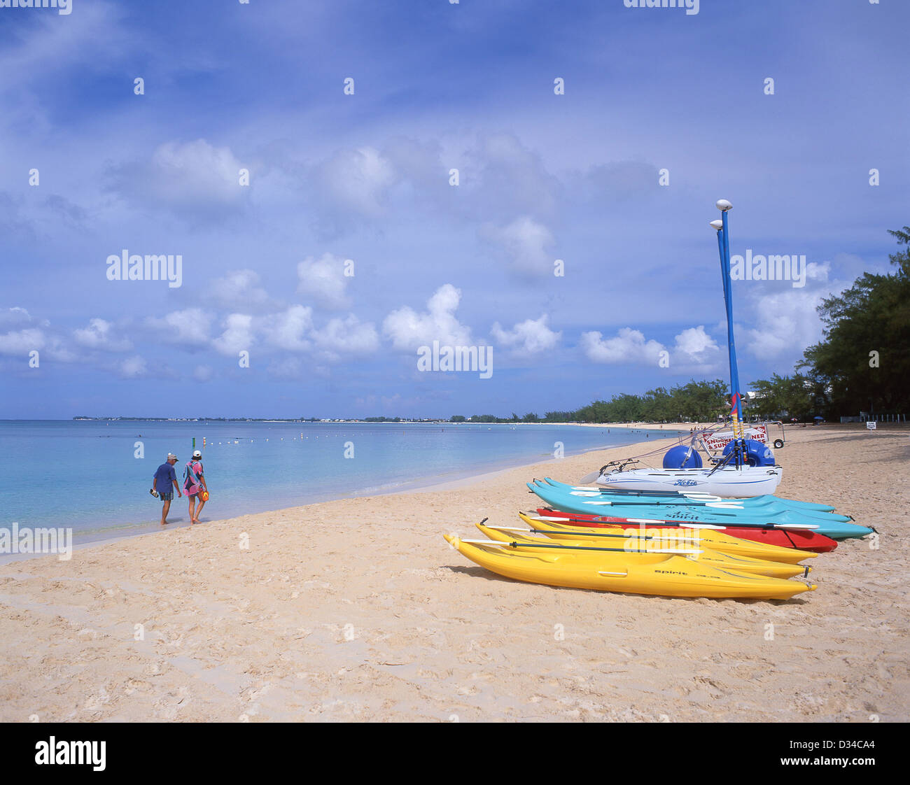 Seven Mile Beach, West Bay, Grand Cayman, Kaimaninseln, große Antillen, Caribbean Stockfoto