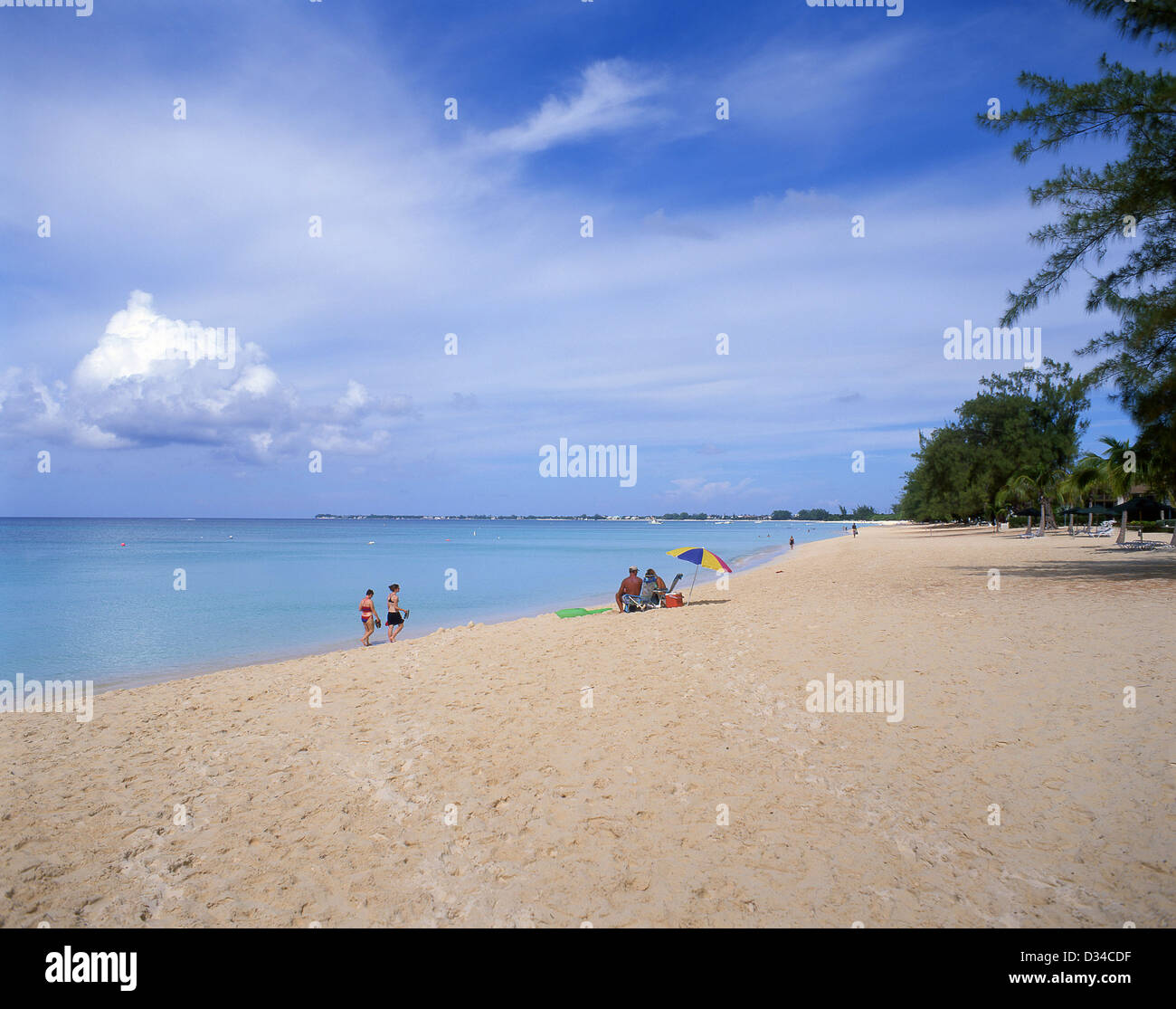 Seven Mile Beach, West Bay, Grand Cayman, Kaimaninseln, große Antillen, Caribbean Stockfoto
