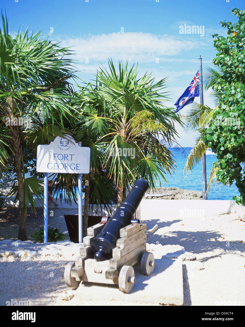 Überreste von Fort George, George Town, Grand Cayman, Cayman-Inseln, große Antillen, Karibik Stockfoto