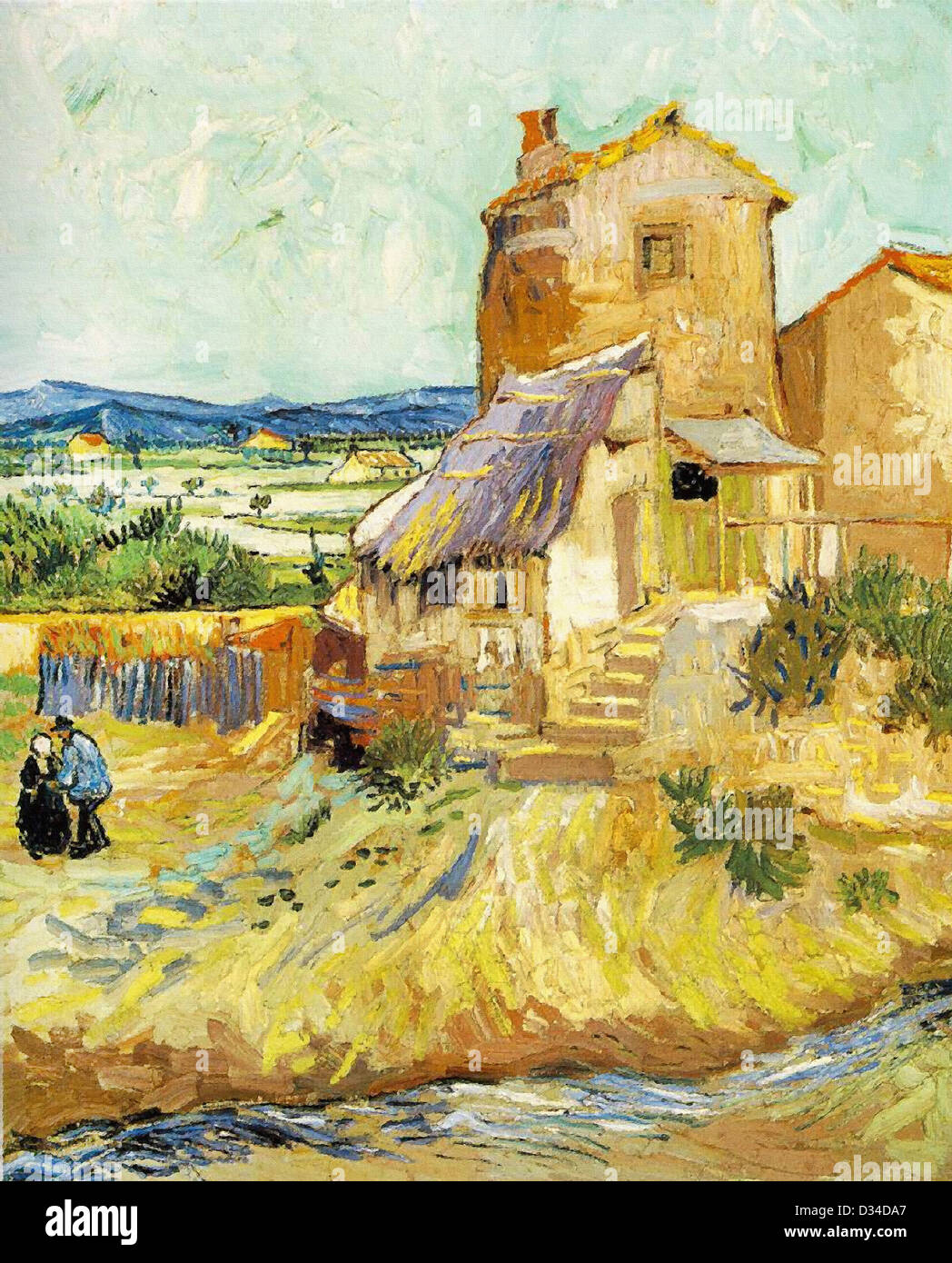 Vincent Van Gogh, der alten Mühle. 1888. Post-Impressionismus. Öl auf Leinwand. Albright-Knox Art Gallery, Buffalo, NY, USA. Stockfoto