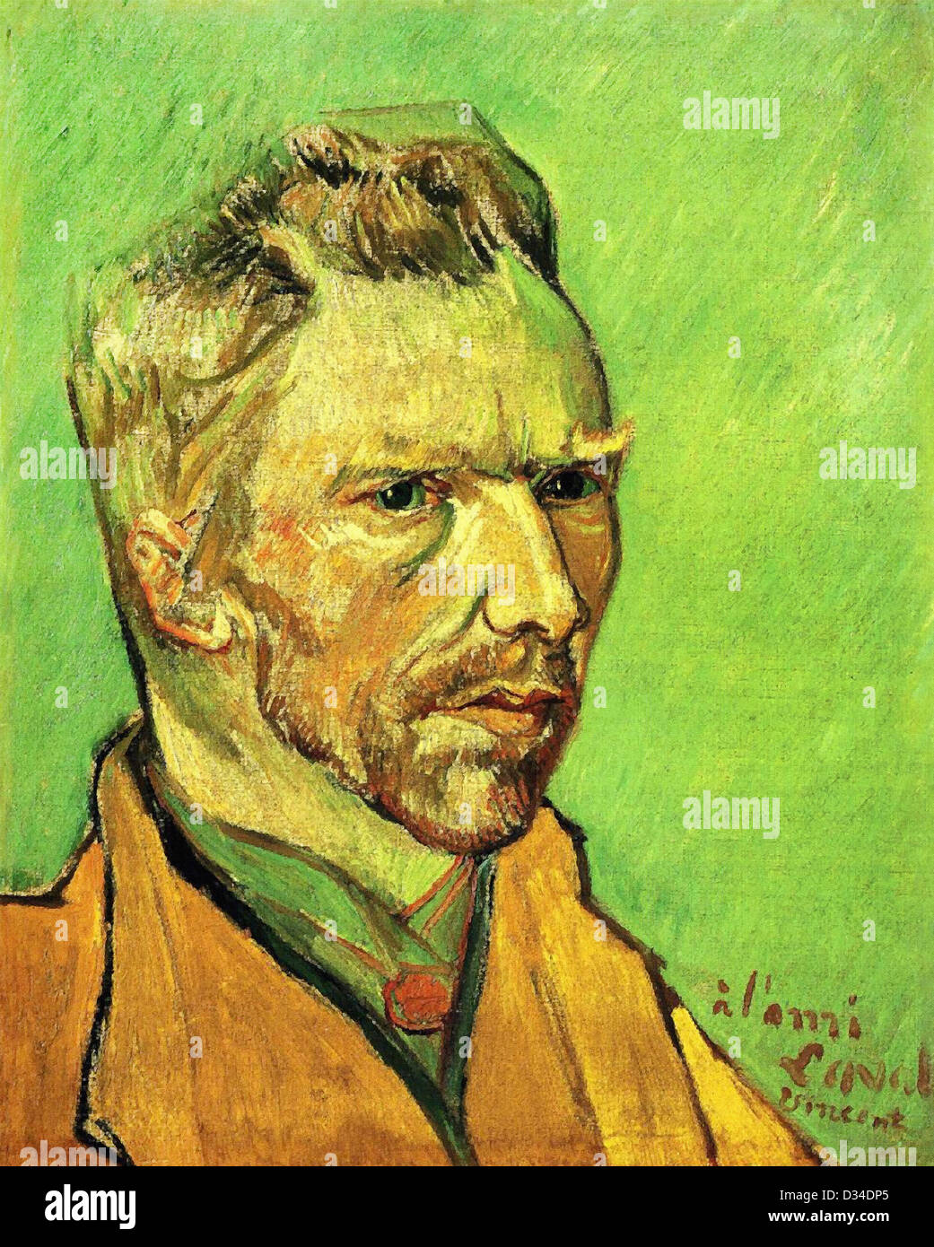 Vincent Van Gogh, Self Portrait. 1888. Post-Impressionismus. Öl auf Leinwand. Ort der Schöpfung: Arles Sur Tech, Frankreich. Stockfoto
