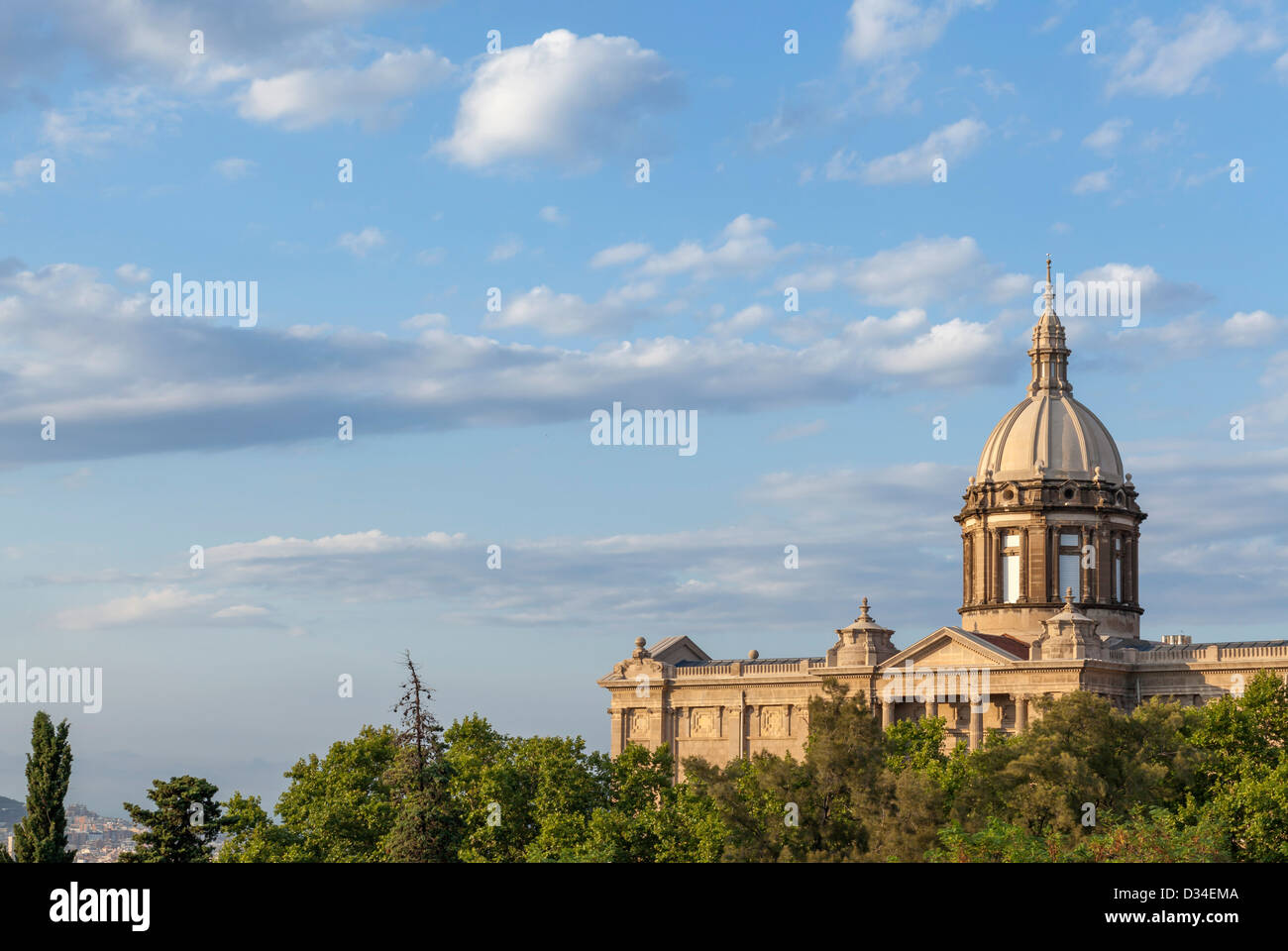 Kuppel des MNAC, Museu Nacional Kunst Catalunya in Montjuic, Barcelona Stockfoto