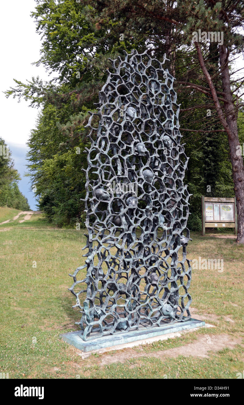 Das Denkmal für die Toten des Chemin des Dames (von Haïm Kern), ein Erster Weltkrieg-Denkmal, Plateau de Californie, Frankreich. Stockfoto