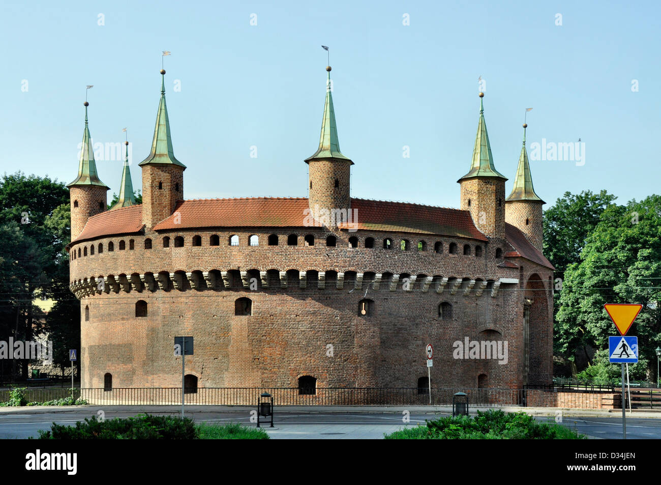 Barbican in Krakau, Polen Stockfoto