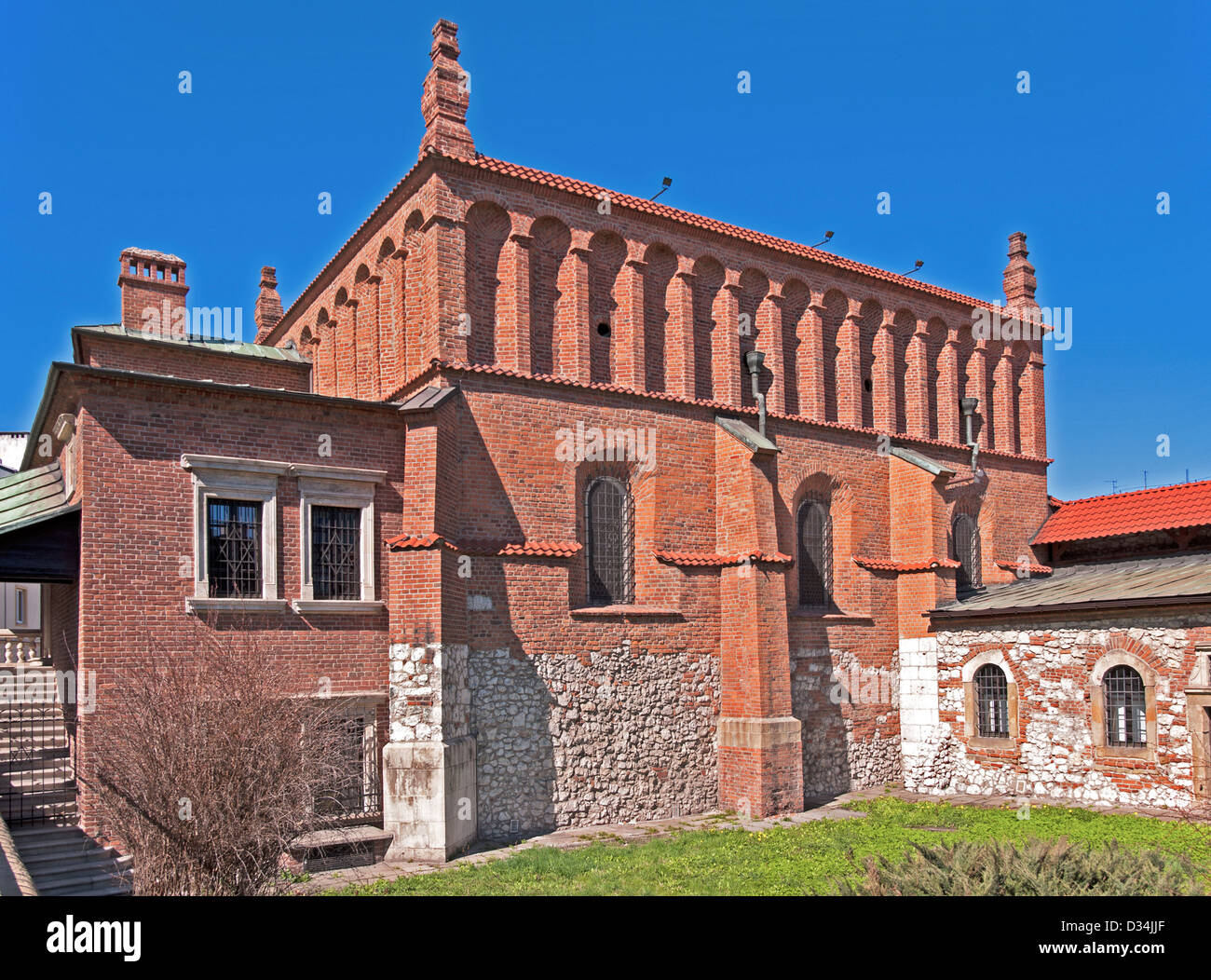 Alte Synagoge in Kazimierz-Viertel von Krakau, Polen Stockfoto