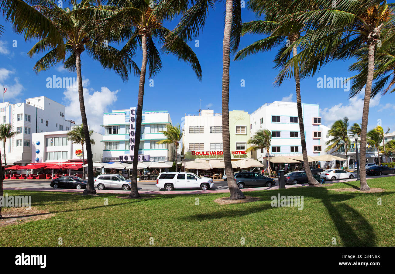 Ocean Drive, South Beach, Miami Beach, FL, USA Stockfoto