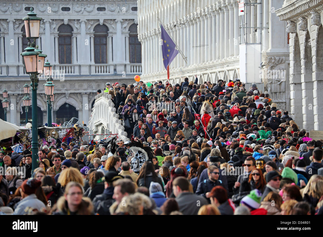 Venedig Italien 9 Februar 2013 Das Wochenende War Beliebt Auf