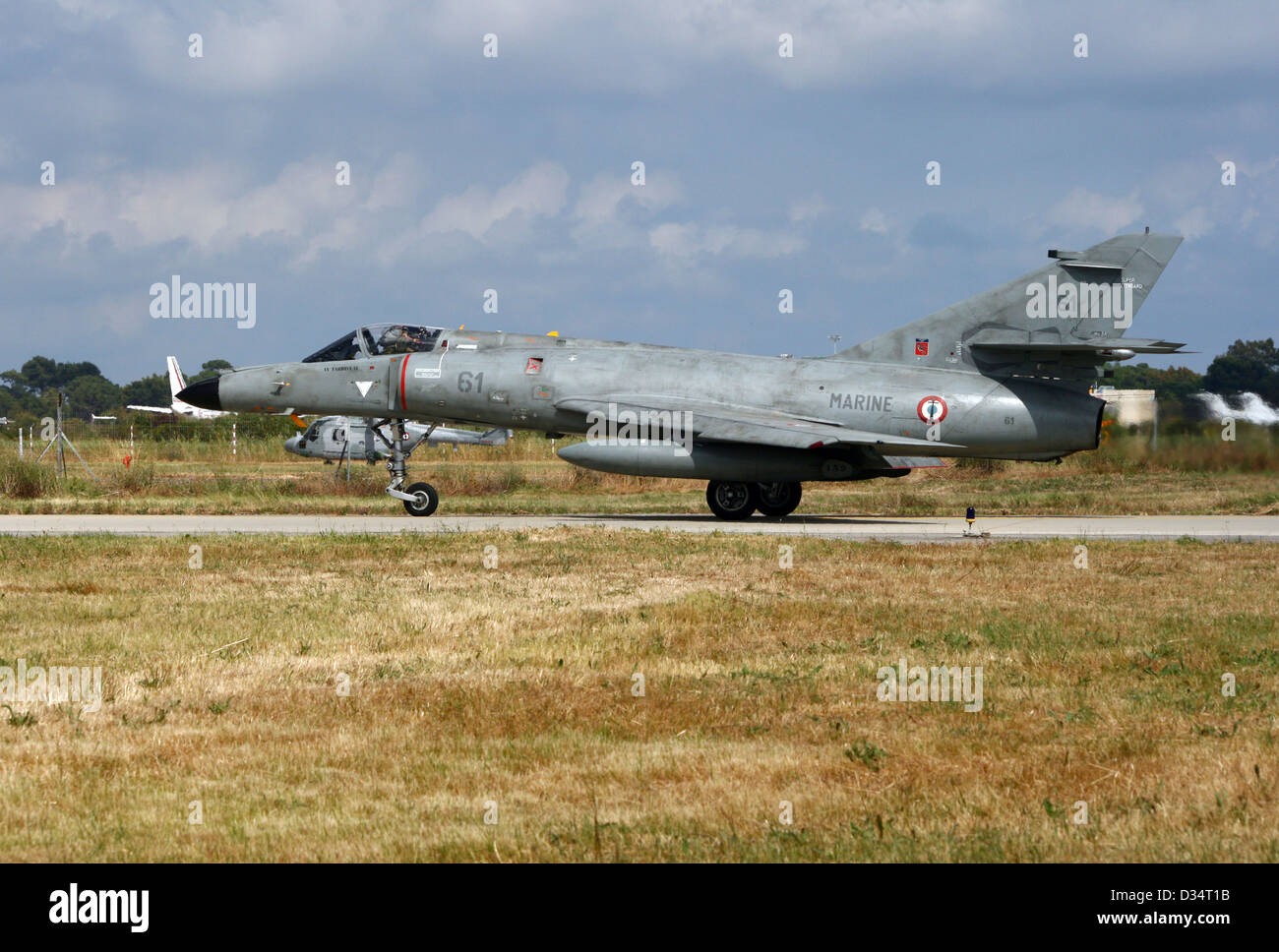 Franz sische Marine Dassault Super Etendard Kampfjet Stockfotografie 