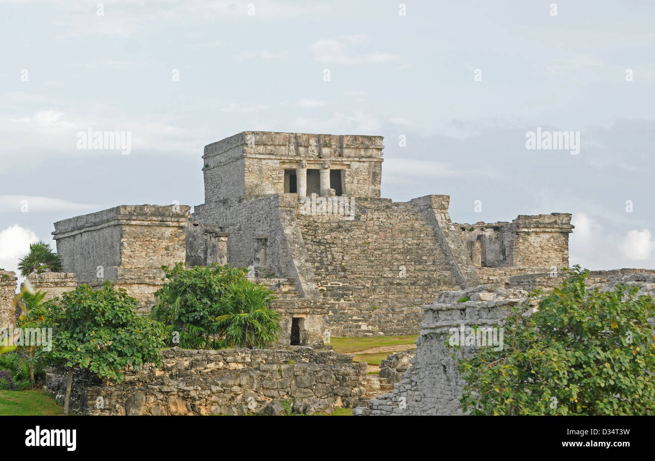 Ruinen von alten Maya-Zivilisation in Tulum, Mexiko Stockfoto