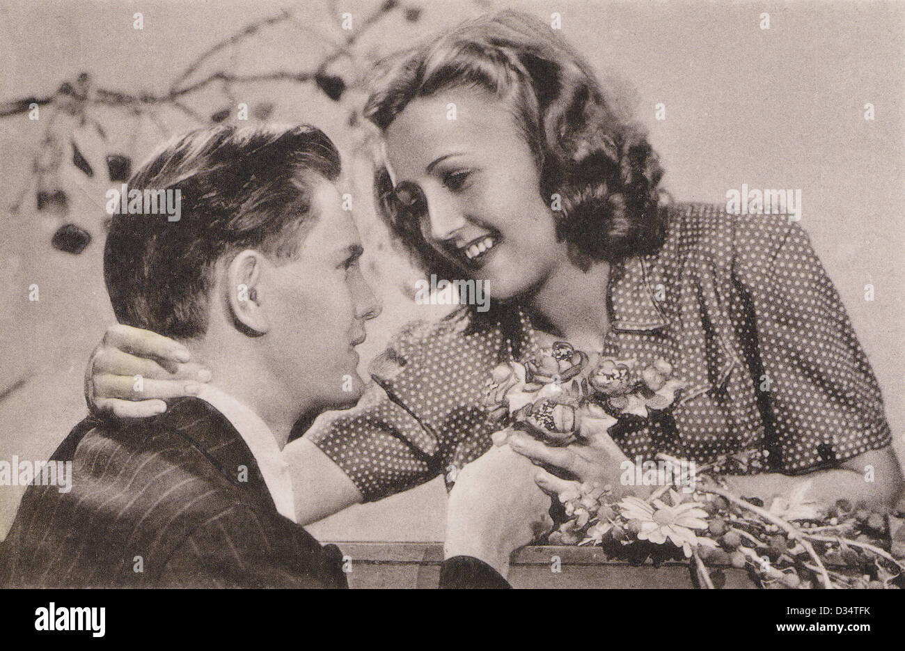 Vintage Bild eines Liebespaares von ca. 1930 Stockfoto