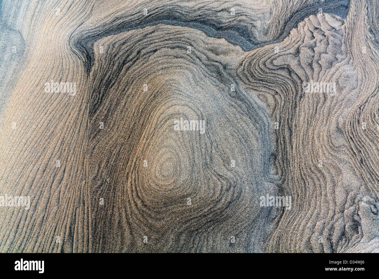 Wind geformten Sanddünen Muster bei Mangawhai Heads Stockfoto