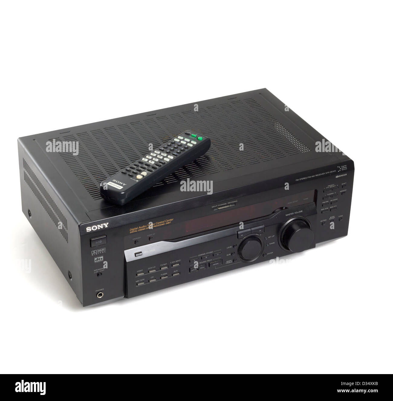 Sony home-Entertainment digital audio-Receiver isoliert auf weißem Hintergrund Stockfoto
