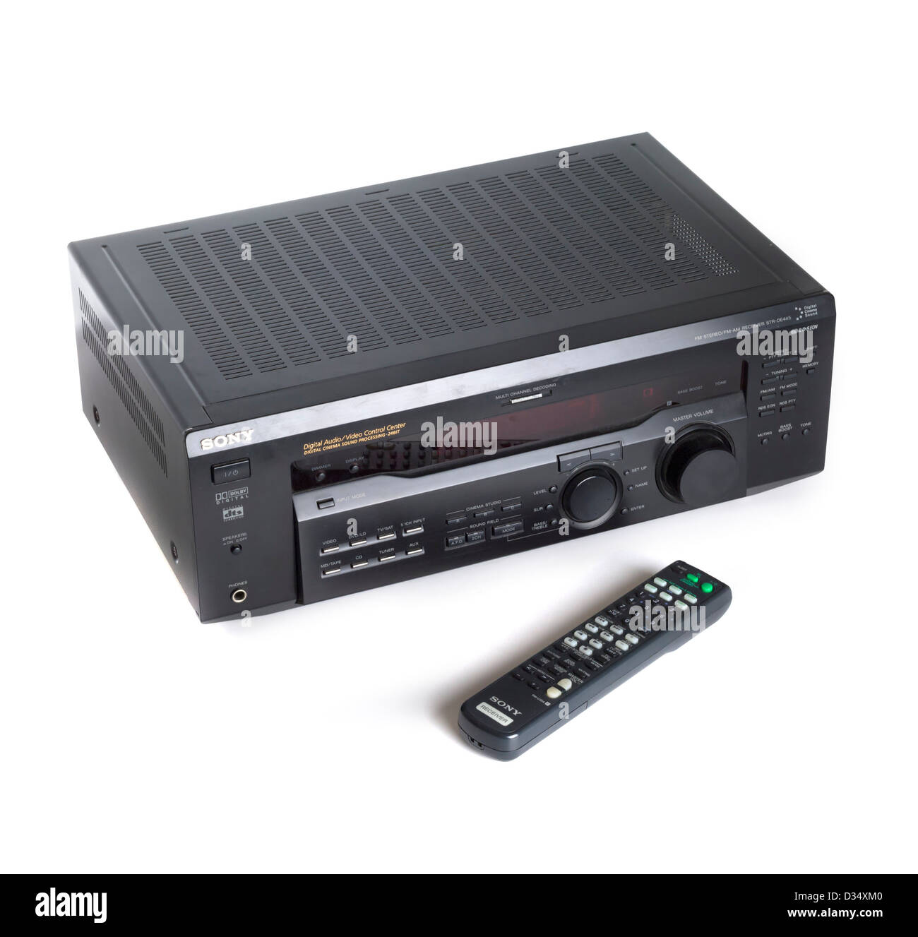 Sony home-Entertainment digital audio-Receiver isoliert auf weißem Hintergrund Stockfoto