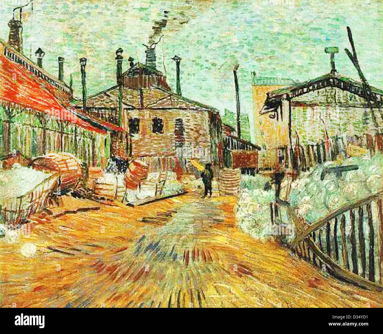 Vincent Van Gogh, The Factory in Asnieres. 1887. Post-Impressionismus. Öl auf Leinwand. Die Barnes Grundlage, Merion Station, USA Stockfoto