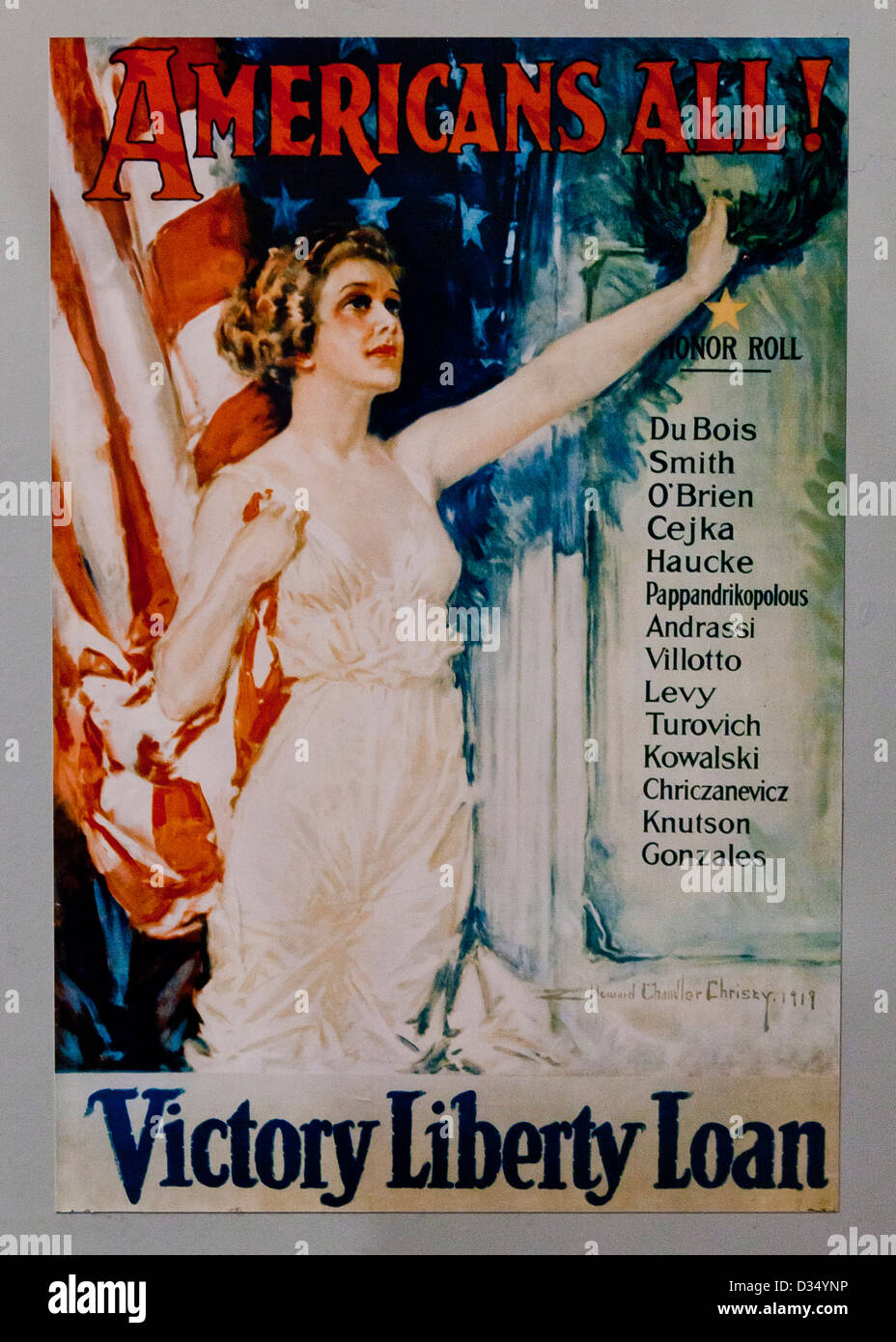 WWI Sieg Liberty Kredit Plakat - USA Stockfoto
