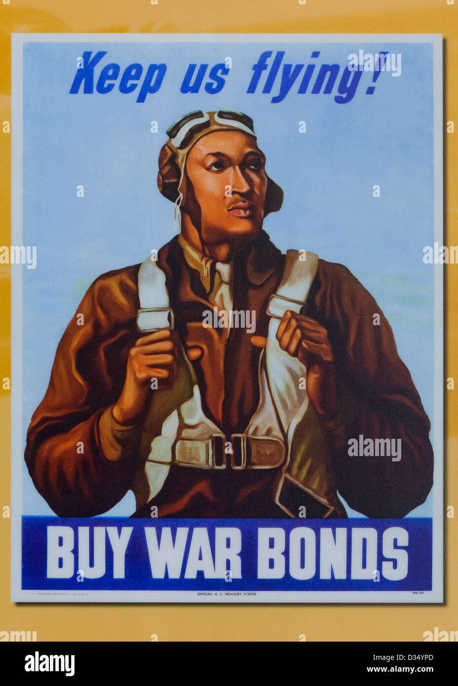 WWII Kriegsanleihen Förderung Poster mit Tuskegee Flieger William Diez - USA Stockfoto