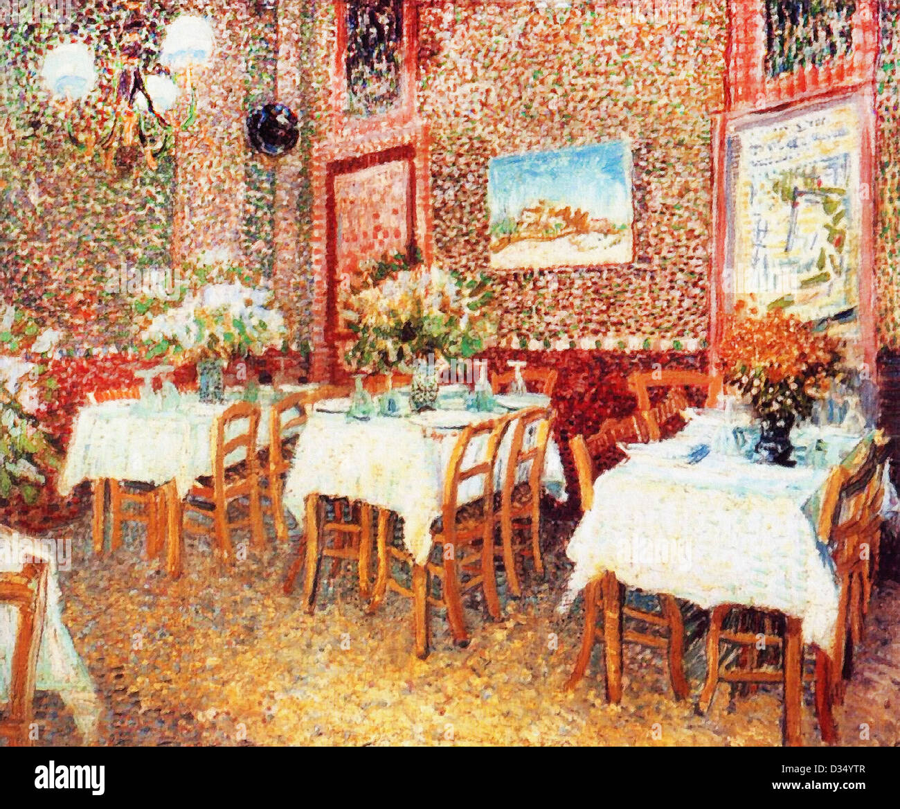 Vincent Van Gogh, Innenraum eines Restaurants. 1887. Post-Impressionismus. Öl auf Leinwand. Rijksmuseum Kröller-Müller, Otterlo Stockfoto