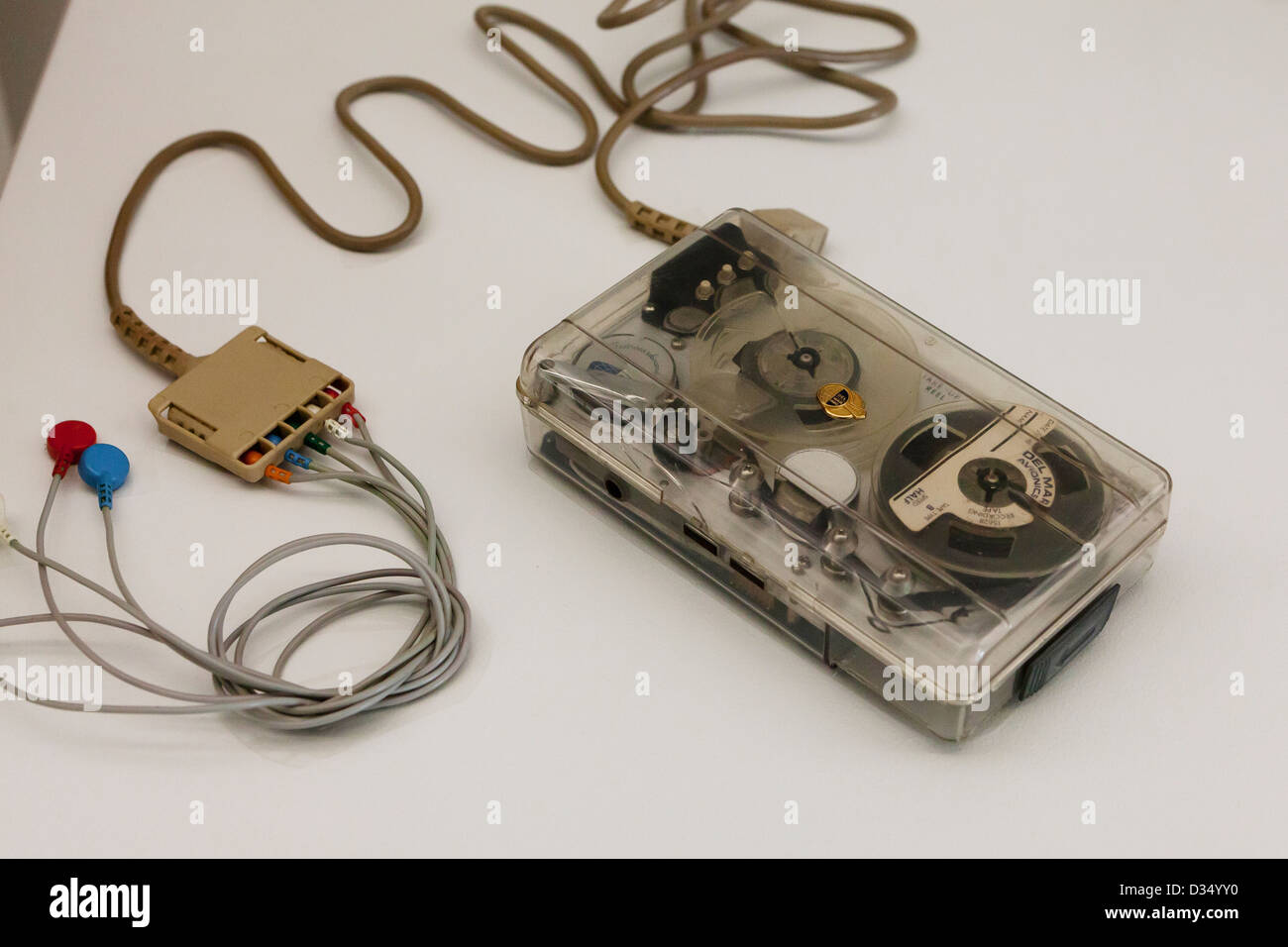 Vintage Herz-Monitor Aufnahme Bandmaschine - ca. 1970er Jahre Stockfoto