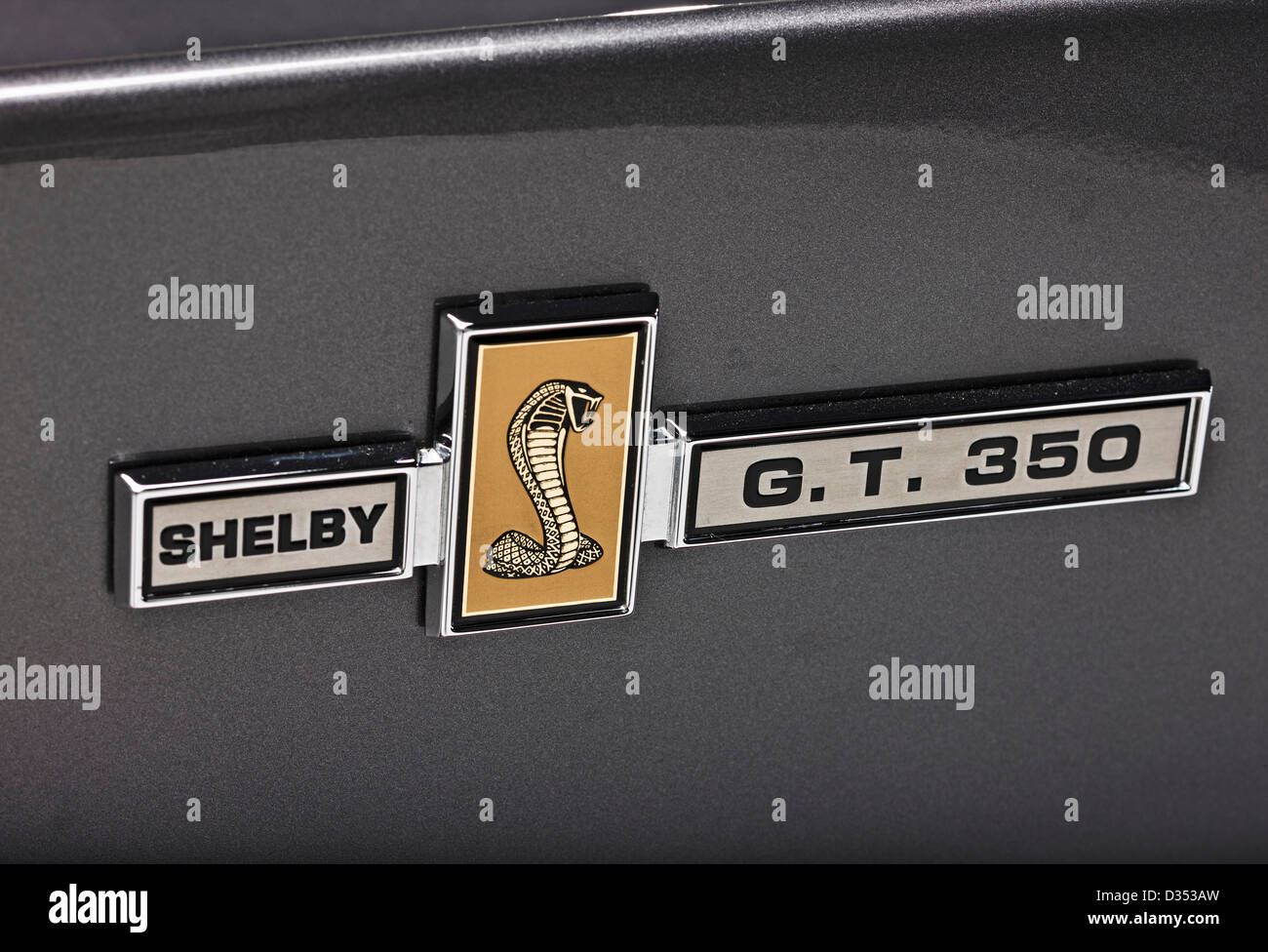 Shelby Mustang GT350-Logo und Abzeichen Stockfoto