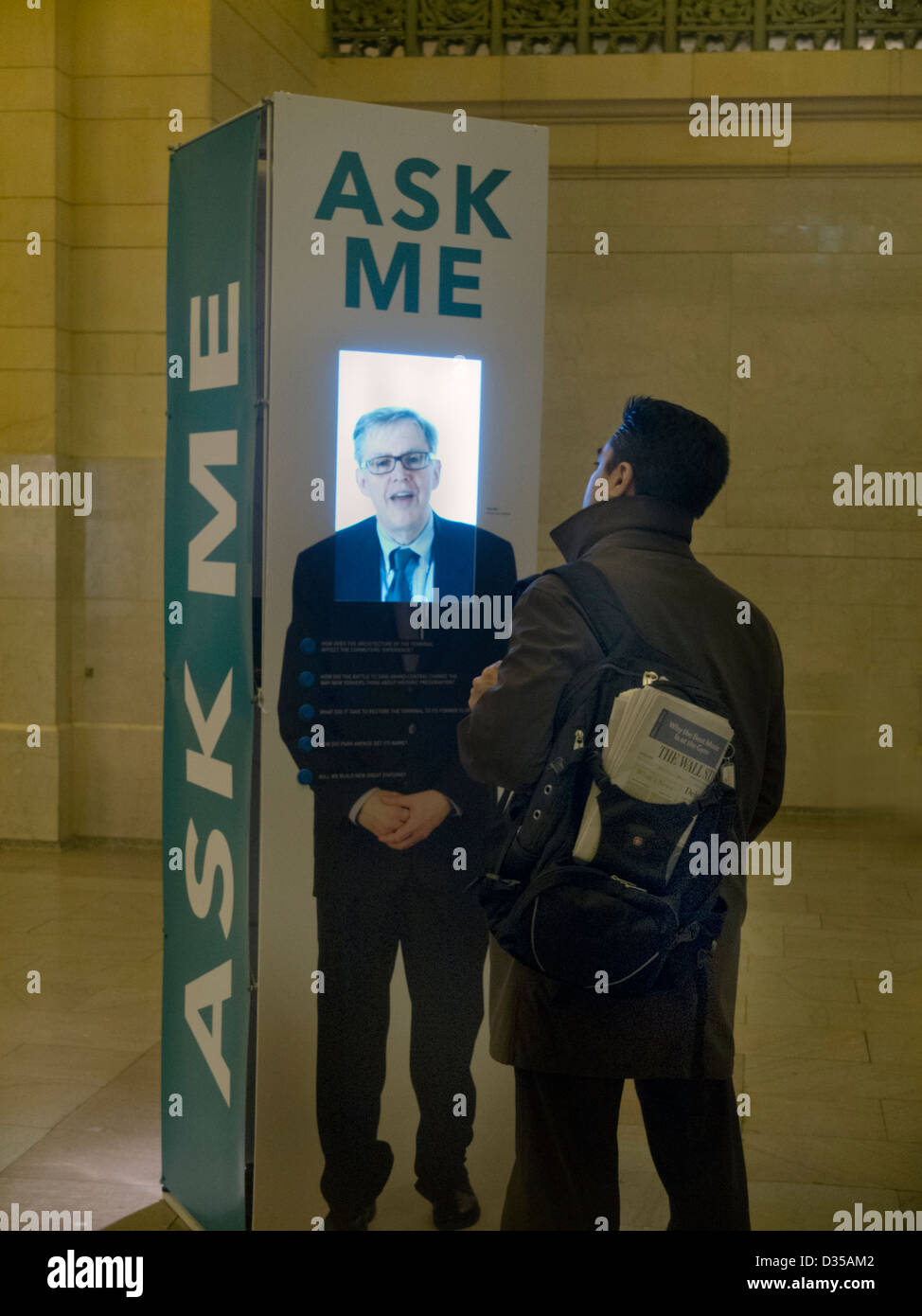 Mich Fragen Hilfe Kiosk am Grand Central Station Stockfoto