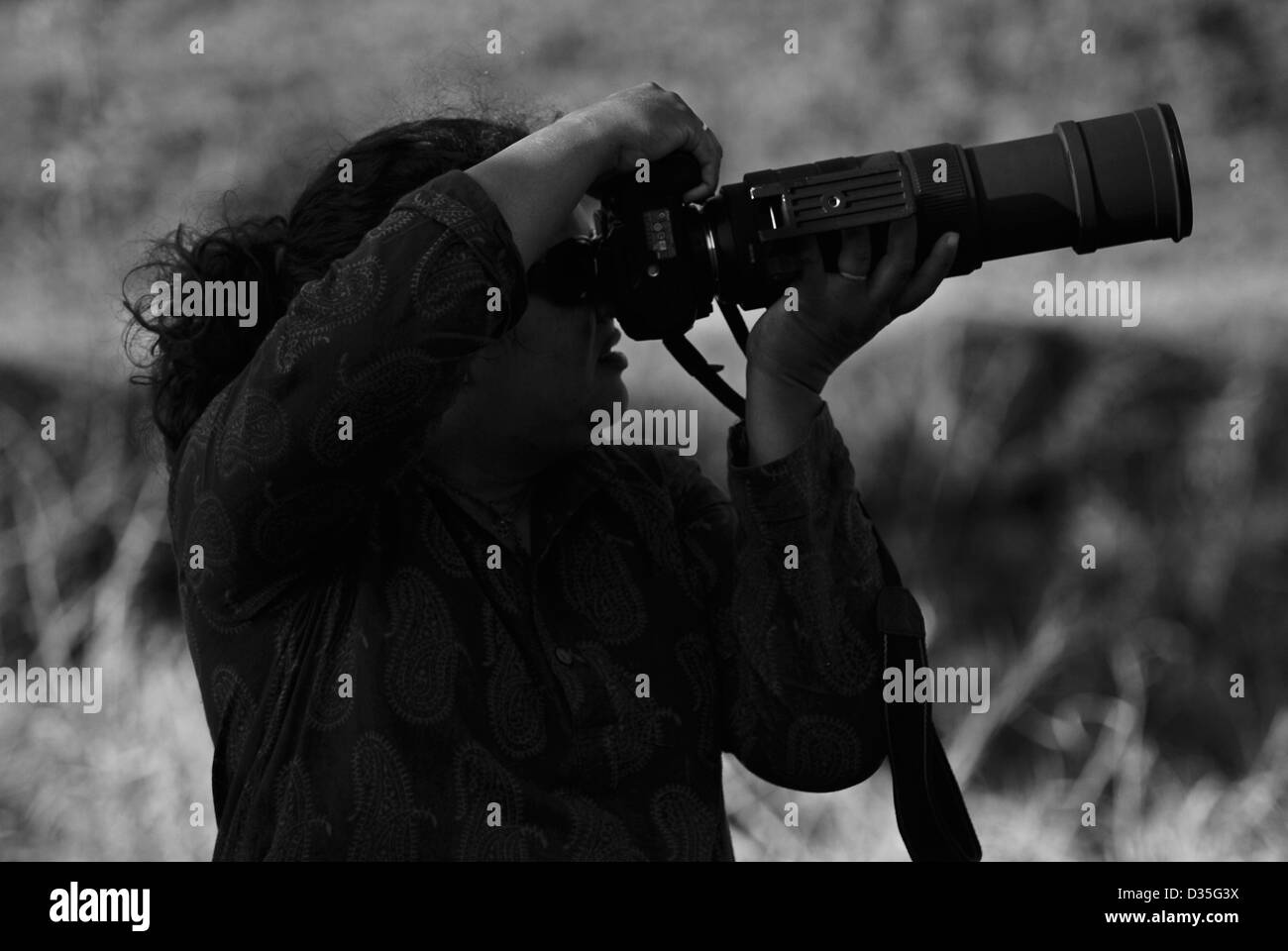 Junge Fotografen, Indien Stockfoto