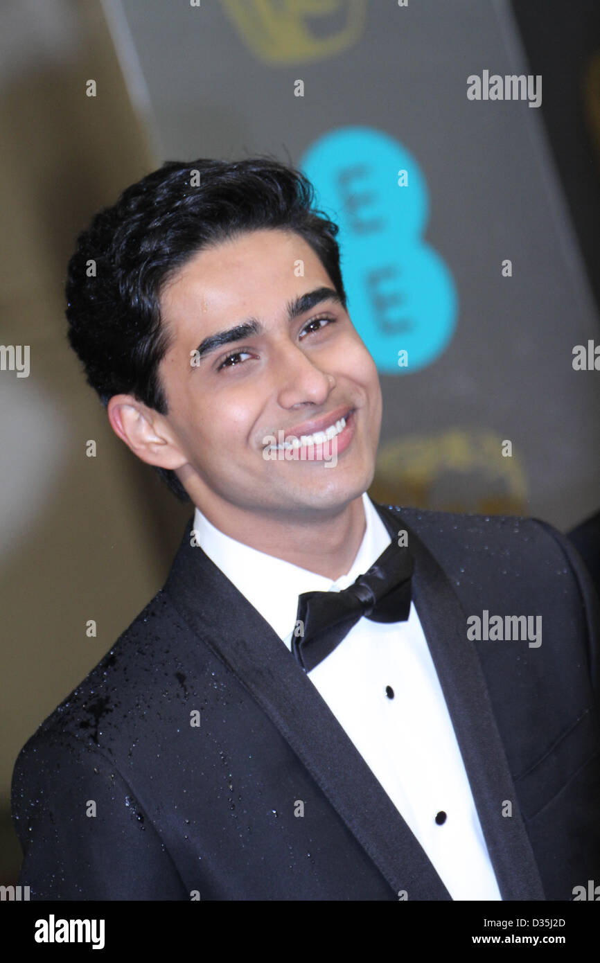 Leben der PI-Besetzung für die BAFTA-2013 kommt Suraj Sharma Stockfoto