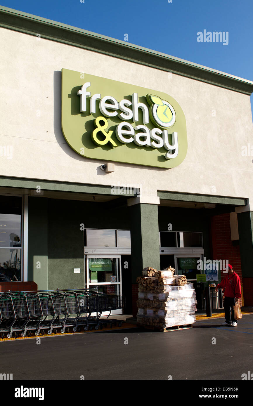 Frisch & Easy Neighborhood Market ist eine Kette von Läden mit Hauptsitz in El Segundo, Kalifornien. eine Tochtergesellschaft von Tesco Stockfoto