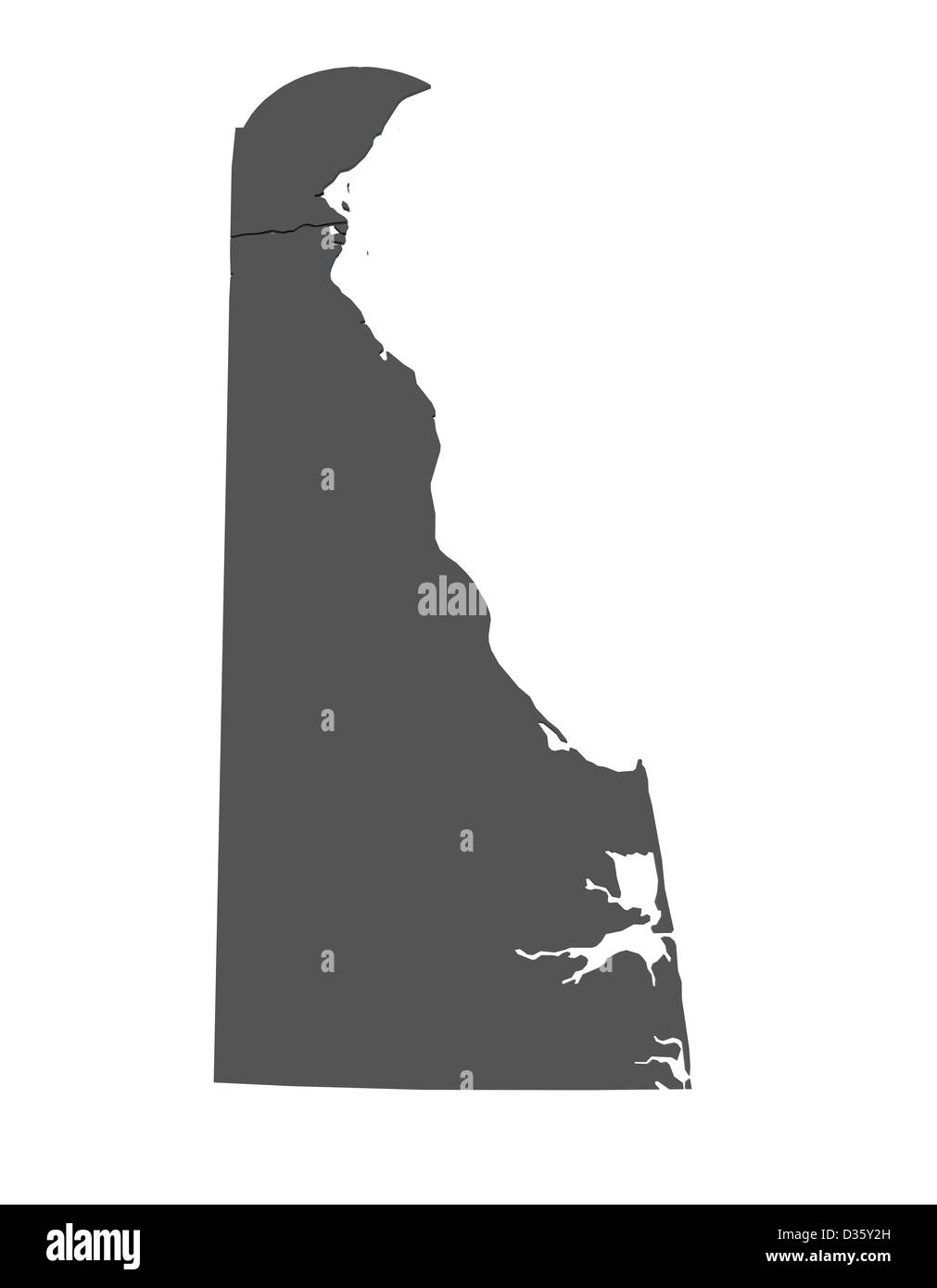 Karte des Staates Delaware - USA Stockfoto
