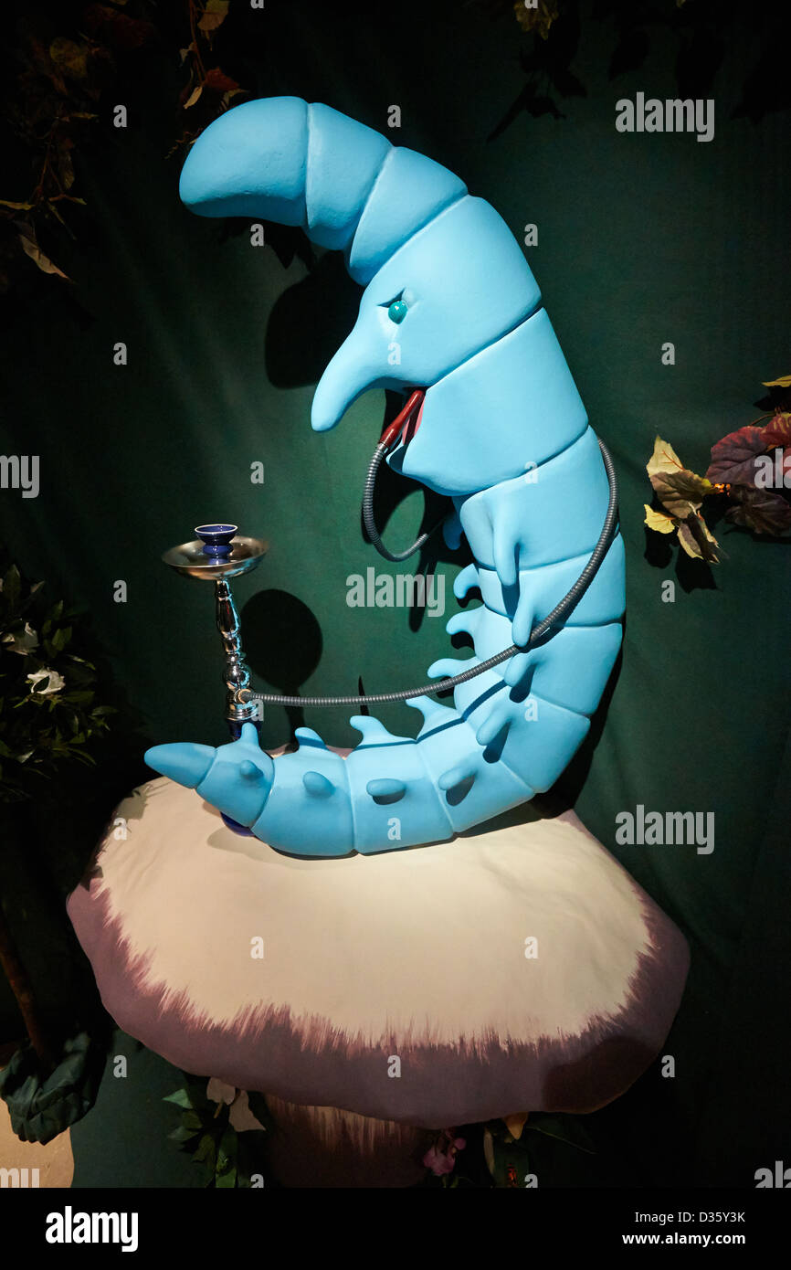 Alice im Wunderland thematische Dekorationen in Waddesdon Manor Stockfoto