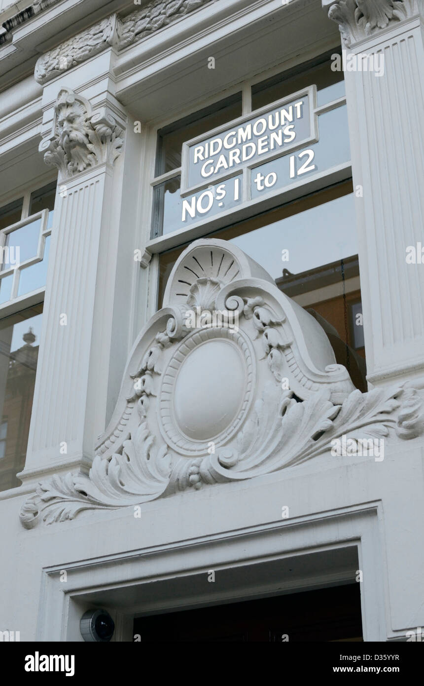 Ridgmount Gärten Wohnungen, Bloomsbury, London, UK Stockfoto