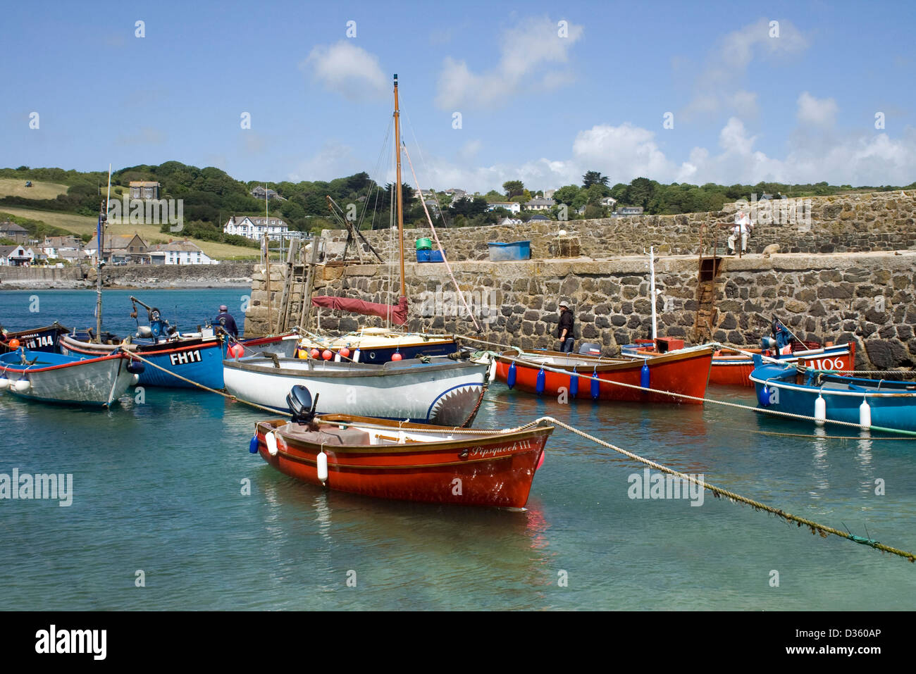 Cornish Fischen Dorf von Coverack Stockfoto