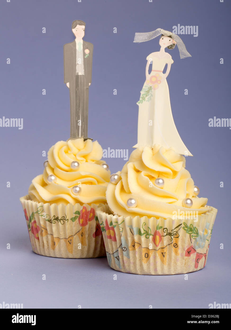 HOCHZEIT CUPCAKES Stockfoto