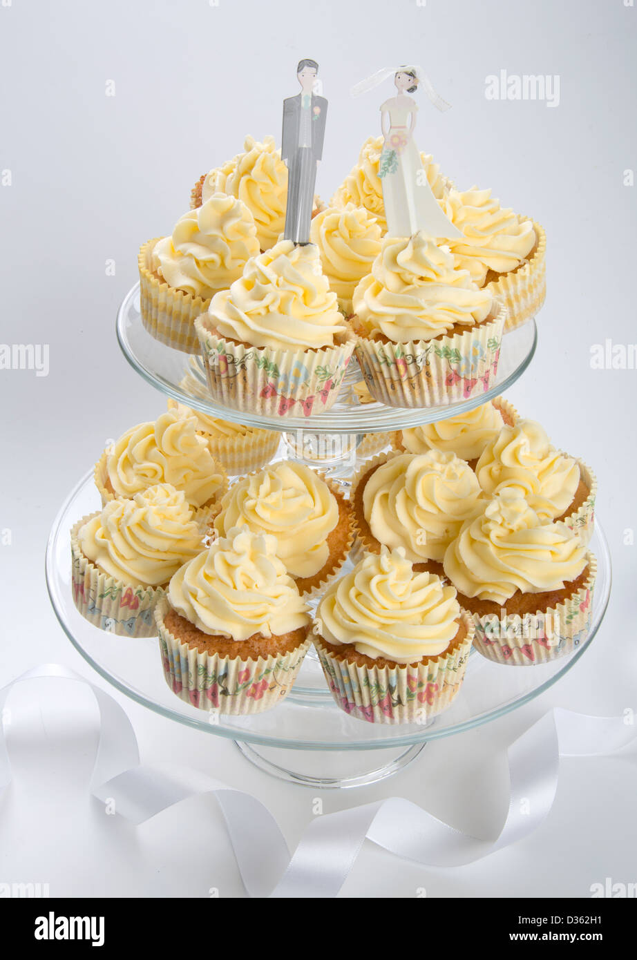 HOCHZEIT CUPCAKES Stockfoto