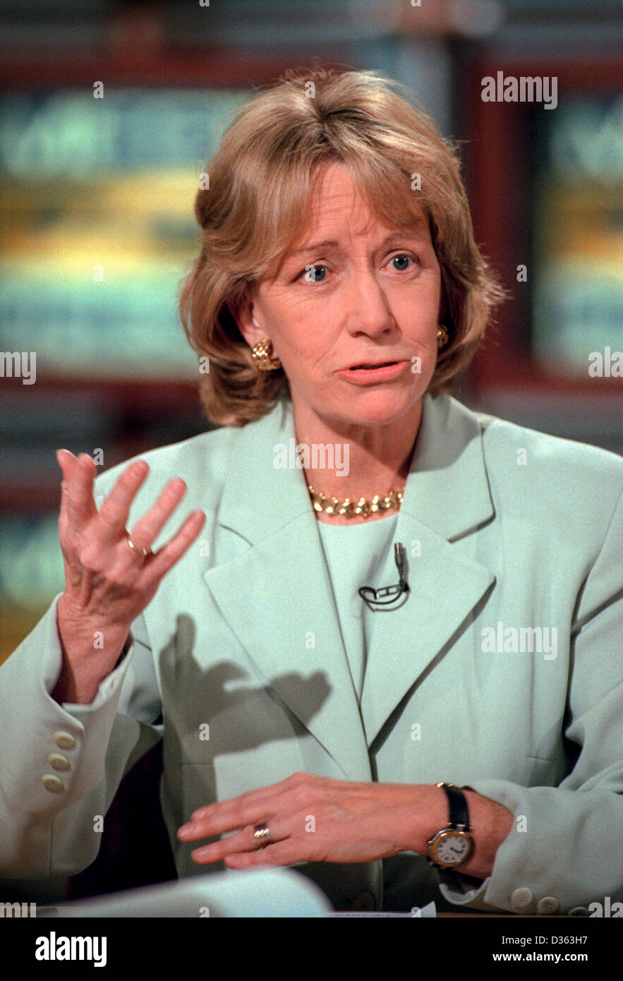 Biograph Doris Kearns Goodwin bei NBC die Treffen der Presse 22. November 1998 in Washington, DC. Stockfoto