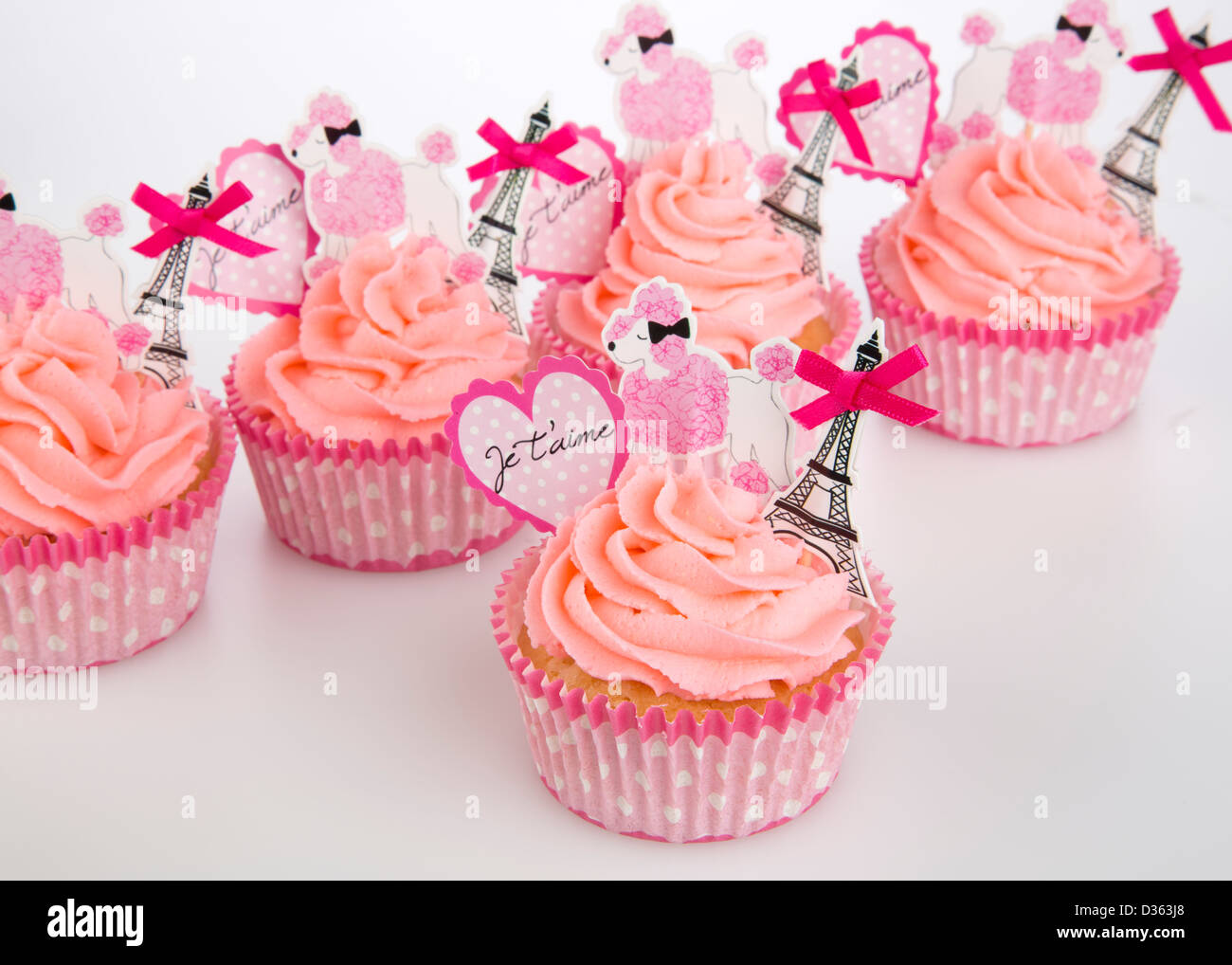 ROSA PARIS CUPCAKES Stockfoto