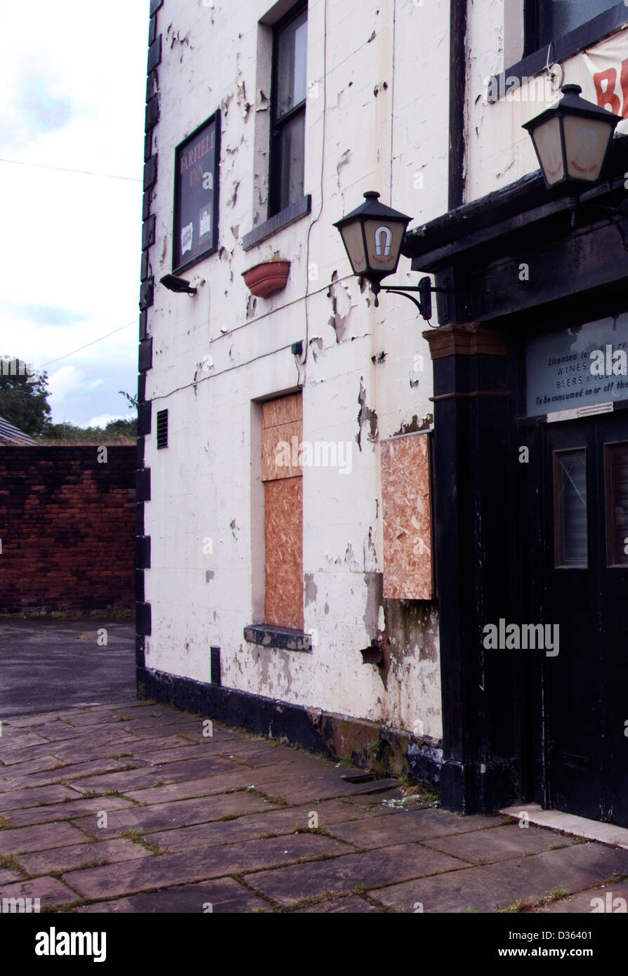 heruntergekommenen Pub (Sheffield, England) Stockfoto