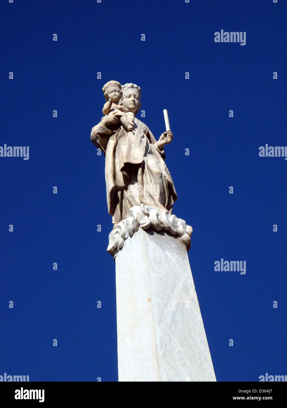 Statue des Schutzheiligen der Insel Teneriffa, Kanarische Inseln, in der Hauptstadt Santa Cruz stammt aus dem Jahr 1772 Stockfoto