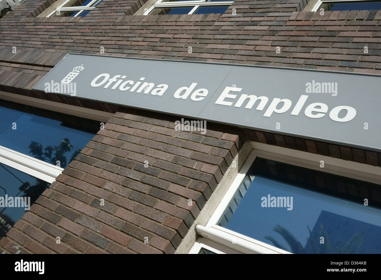 Arbeitsamt (Oficina de Empleo) unterzeichnen in Santa Cruz De Tenerife, Kanarische Inseln, Spanien Stockfoto