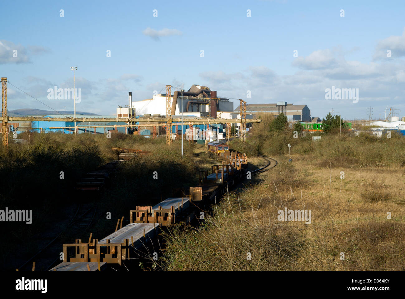 Stahlwerk, Rover Weg, Cardiff, Südwales, UK. Stockfoto