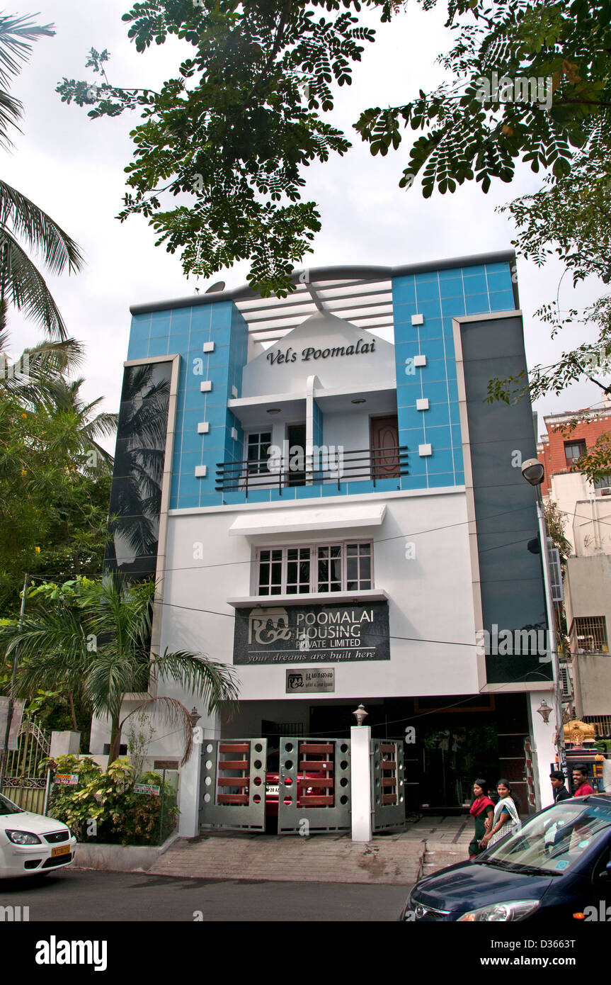 Modernes Haus Architektur Chennai (Madras) Indien Tamil Nadu Stockfoto