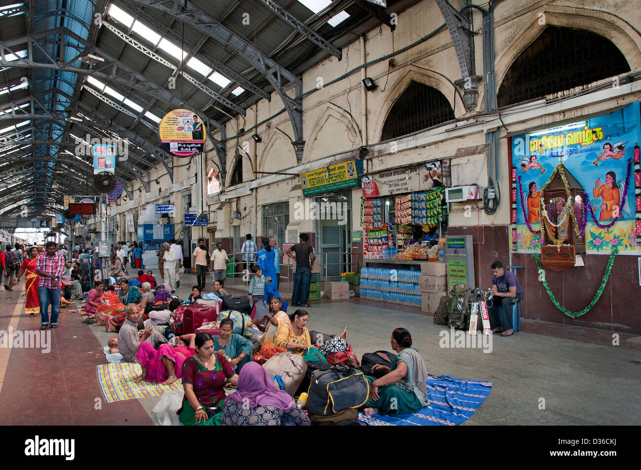 Bahnhof Train Station Chennai (Madras) Indien Tamil Nadu Stockfoto
