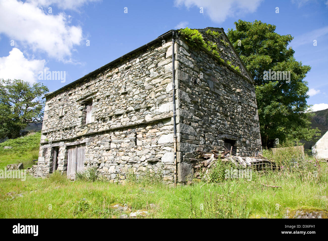 Stein-Scheune, Lake District. Stockfoto